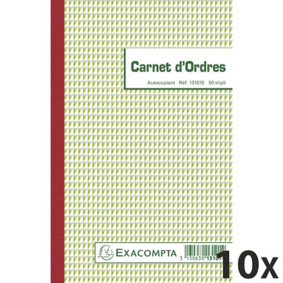 3130632131012-Exacompta - 10 Manifolds Carnets d'ordres - 50 tripli - 21 x 13,5 cm--0