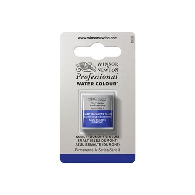 0884955069554-Winsor & Newton Professional Water Colour - peinture - aquarelle - smalt (bleu dumont) - demi-plat-Avant-0
