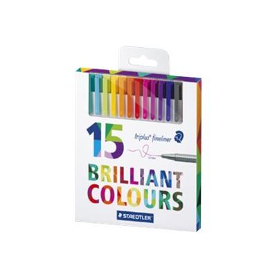 4007817011089-STAEDTLER triplus 334 - Pack de 15 feutres fins - 0.3 mm - couleurs assorties-Angle droit-0
