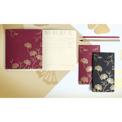 3660942069298-Agenda Ginkgo Eurotime 18 - 1 semaine sur 2 pages - 15 x 17 cm - disponible dans différentes couleurs --0