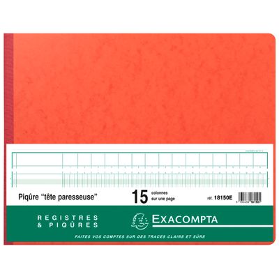 3130632181505-Exacompta - Piqûre à tête paresseuse - 15 colonnes sur 1 page - 29,7 x 38 cm - 80 pages--1