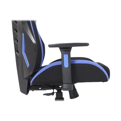 3701338800733-Fauteuil gamer POPER-T - accoudoirs réglables - noir et bleu-Gros plan-11
