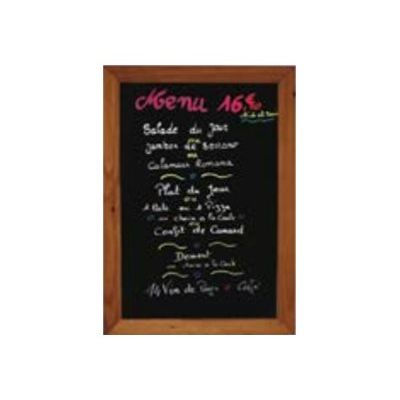 3660412027902-Promocome - Cadre mural bois fond ardoise - 53 x 80 cm-Avant-0