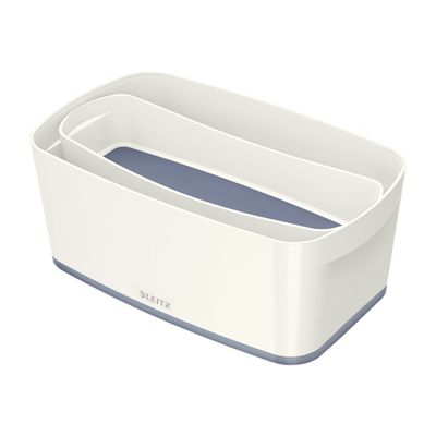 4002432116508-Leitz MyBox - Boîte de rangement petit format - blanc/gris-Angle droit-1