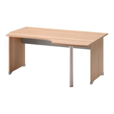 3483600784643-Bureau compact à droite JAZZ+ - 180 cm - Pieds panneaux - Hêtre ambré-Angle droit-1