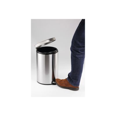 4005546301976-Durable - Poubelle à pédale 12L - acier inoxydable-Angle gauche-3
