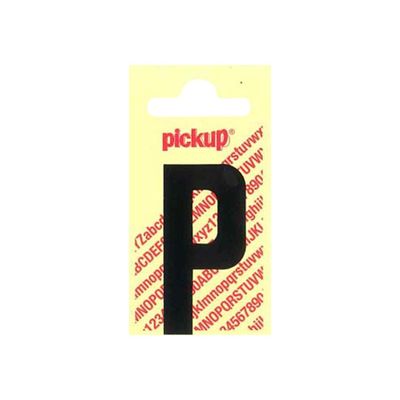 2012349362860-Pickup - Étiquette autocollante - 150 mm - Lettre P - noir mat-Avant-0
