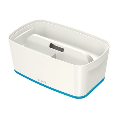 4002432116522-Leitz MyBox - Boîte de rangement petit format - blanc/bleu-Angle droit-0