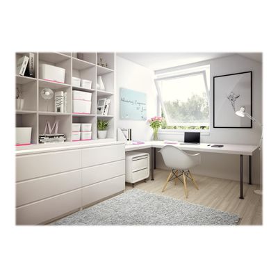 4002432116478-Leitz MyBox - Boîte de rangement format moyen - blanc/rose-Angle gauche-7