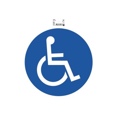 3130630670278-Exacompta - Panneau adhésif - Réservé handicapés - 30 cm de diamètre-Avant-0