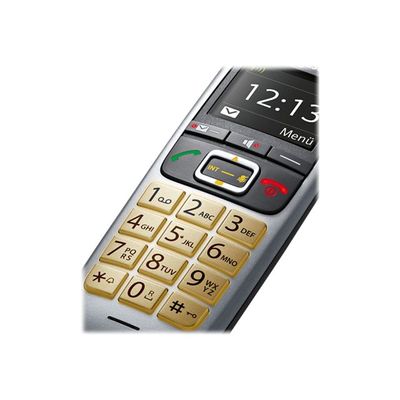 4250366848662-Gigaset E560A - téléphone sans fil - avec répondeur - argent-Gros plan-5
