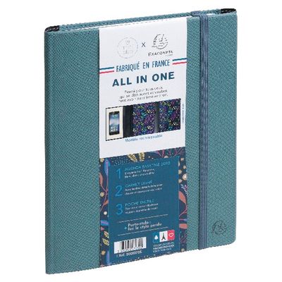 3660942078306-Agenda Mini Labo All in One - 1 semaine sur 2 pages - 15 x 21 cm - bleu - Exacompta--0