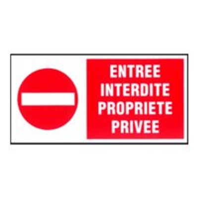 40380056-Pickup - Plaque de signalisation - 300 x 150 mm - entrée interdite-Avant-0