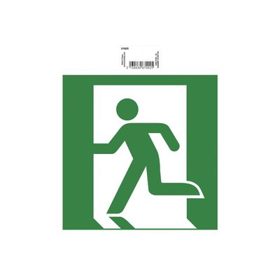3130630670025-Exacompta - Pictogramme - évacuation (flèche gauche) - 200 x 200 mm - vert-Angle gauche-0