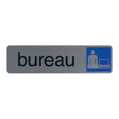 3130630671541-Exacompta - Pictogramme - Bureau - 44 x 165 mm - aluminium brossé-Avant-0