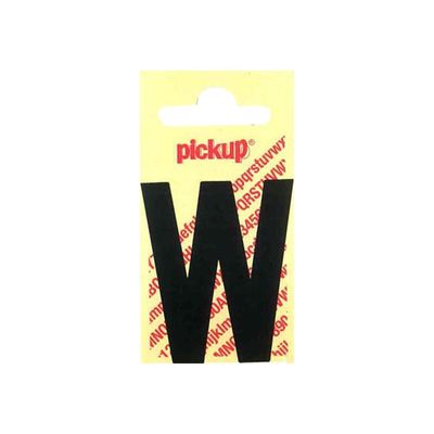 2012349363003-Pickup - Étiquette autocollante - 150 mm - Lettre W - noir mat-Avant-0