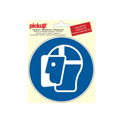 8711234039149-Pickup - Adhésif de signalisation "port du masque obligatoire" - 15 cm de diamètre-Avant-0