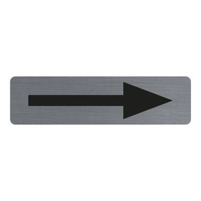 3130630671657-Exacompta - Plaque adhésive Flèche - 16,5 x 4,4 cm - aluminium - gris - noir-Avant-0