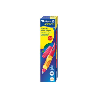 4012700805638-Pelikan Griffix - Stylo plume rouge/jaune-Angle droit-0