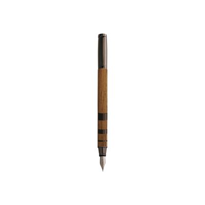 3108722402076-Oberthur NATURAL JAZZ - Stylo plume - Teck / Gun-Angle gauche-0