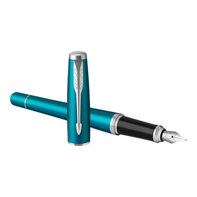 3501179315942-Parker Urban - Stylo plume - encre bleue - fin - corps bleu vibrant/argent-Angle gauche-4