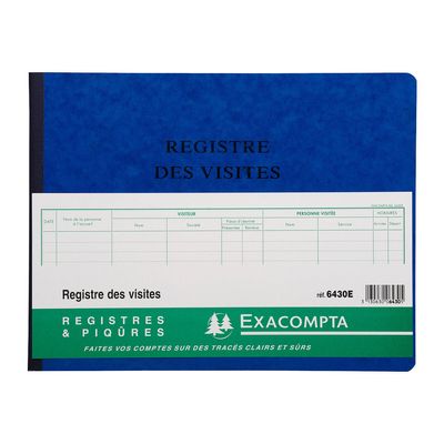 3130630064305-Exacompta - Registre des visites - 25 x 32 cm - 80 pages-Avant-0
