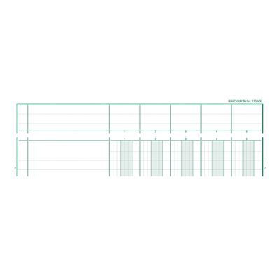 3130632170509-Exacompta - Piqûre à tête paresseuse - 5 colonnes sur 1 page - 29,7 x 21 cm - 80 pages-Avant-0