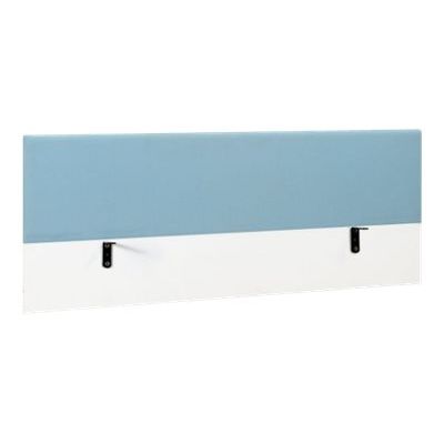 3483600495198-Écran de séparation pour bureau SUNDAY - L140 x H60 - tissu bleu azur-Angle gauche-0