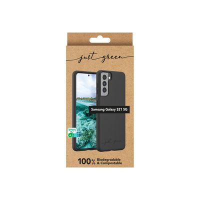 3571211453635-Just Green - coque de protection pour Samsung S21 - black-Avant-3