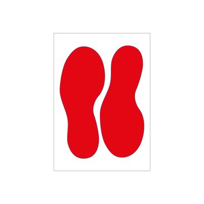 8711234041913-Pickup - Adhésif de signalisation au sol "pas rouge" - 25 cm-Avant-0