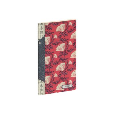 3660942078184-Agenda de poche Gwenaëlle Trolez - 1 semaine sur 2 pages - 9 x 17,5 cm - éventails - Exac-Angle gauche-0