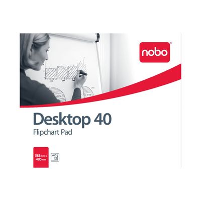 5016812311703-Nobo B1 - Bloc de papier pour tableau - 70 cm x 1 m - 40 feuilles - uni (pack de 5)-Avant-0