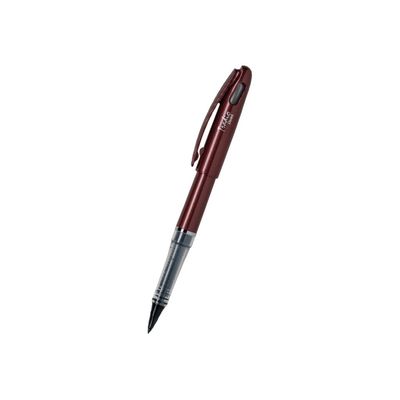 3474371960039-Pentel Tradio Brillant - Feutre plume - corps rouge-Avant-0