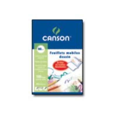 3148950061102-Canson - 50 feuilles à dessin non perforées - 17 x 22 cm - blanches unies-Avant-0