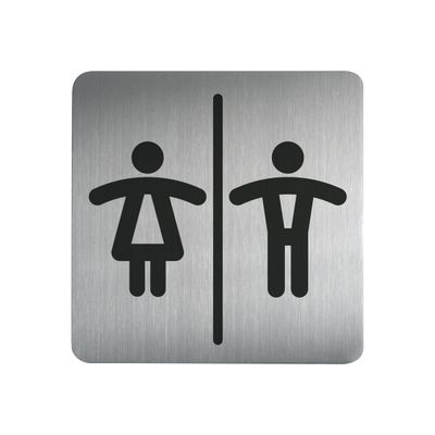 4005546403410-Durable - Pictogramme carré Toilettes Hommes/Femmes - 150 x 150 mm-Avant-0