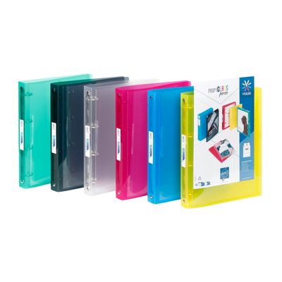 3135252181393-Viquel Propyglass - Classeur à anneaux personnalisable - Dos 35 mm - A4 - disponible dans différentes--0