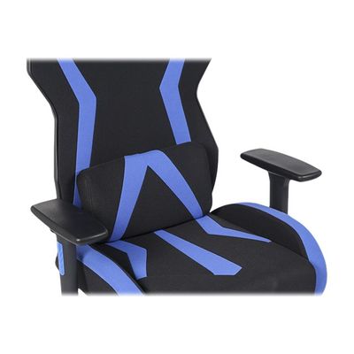 3701338800733-Fauteuil gamer POPER-T - accoudoirs réglables - noir et bleu-Gros plan-10