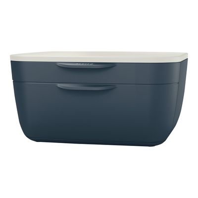 4002432124770-Leitz Cosy - Bloc de classement plastique - 2 tiroirs - gris-Angle droit-1