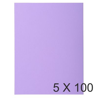 3288583401088-Exacompta Super 160 - 5 Paquets de 100 Chemises - 160 gr - lilas--0