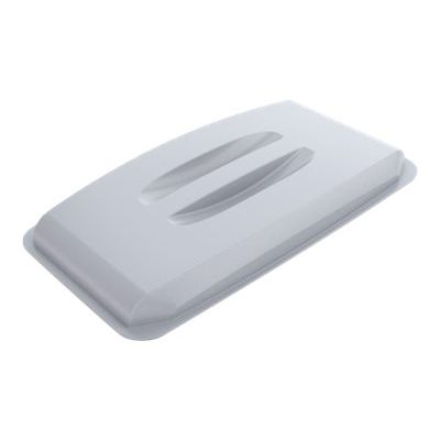 7318080497058-Durable - Couvercle pour poubelle 60L - poignée moulée - gris-Angle gauche-0