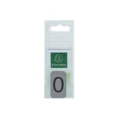 3130630671909-Exacompta - Plaque adhésive chiffre 0 - 25 x 44 mm - aluminium brossé-Avant-0