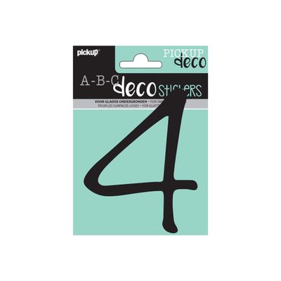 8711234003485-Pickup Déco Lynn - Étiquette autocollante 120 mm - Chiffre 4 - noir-Avant-0