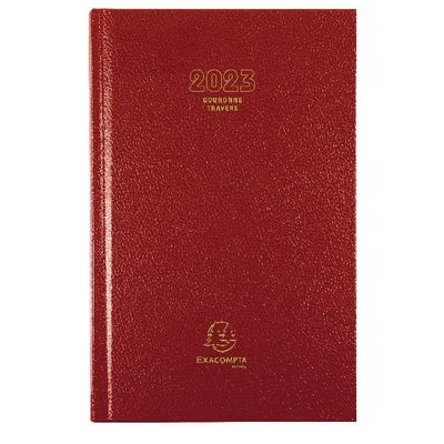 3660942007764-Agenda Couronne Travers - 1 jour par page - 11 x 17 cm - disponible dans différentes couleurs - Exacom--1