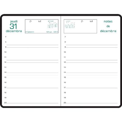 3660942007764-Agenda Couronne Travers - 1 jour par page - 11 x 17 cm - disponible dans différentes couleurs - Exacom--3