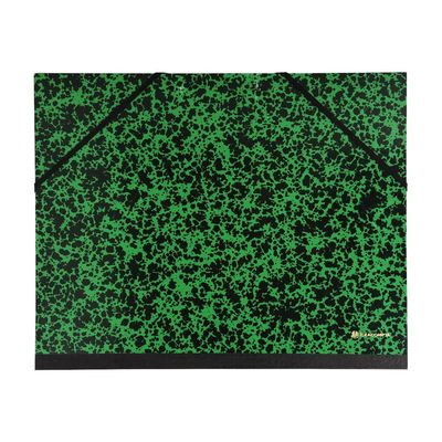 3130630541103-Exacompta - Carton à dessin à élastiques - 26 x 33 cm - vert-Avant-0