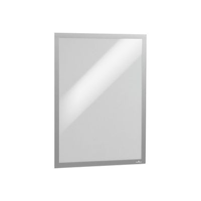 4005546732428-Durable Duraframe - Cadre d'affichage double face adhésif repositionnable - A2 - argent-Angle gauche-0