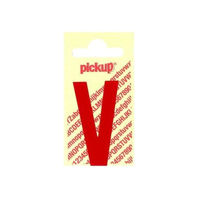 8711234243218-Pickup - Étiquette autocollante - 150 mm - Lettre V - rouge brillant-Avant-0