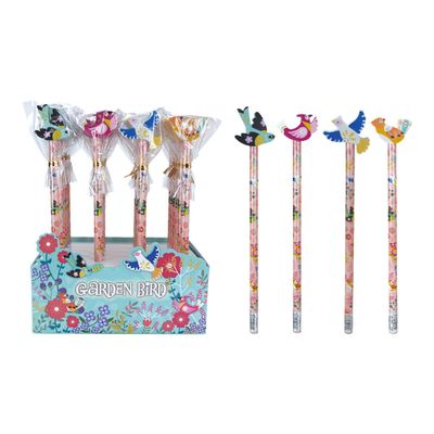 3108726754911-Oberthur Oiseau - Crayon embout gomme-Avant-0