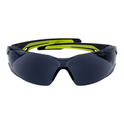 3660740009526-Bollé Safety Silex+ - Lunettes de protection - noir et jaune - fumé-Avant-0