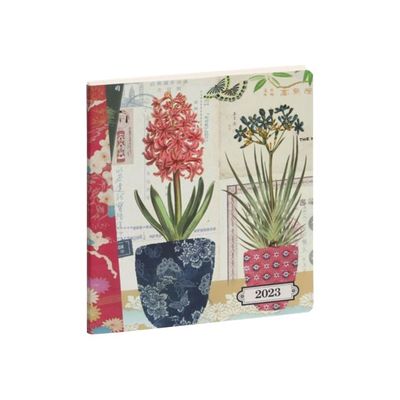 3660942078214-Agenda Gwenaëlle Trolez - 1 semaine sur 2 pages - 15 x 17 cm - jacinthe - Exacompta-Angle gauche-0